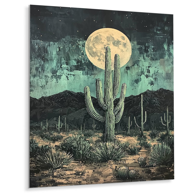 Marsano - Cactus en métal, reproduction d'art traditionnelle en métal, H 20 po x l 12 po