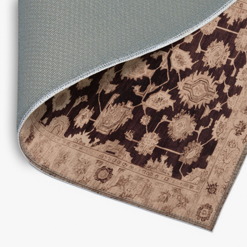 Tapis intérieur et extérieur brun Overdyed, Rectangulaire 2 pi x 3 pi