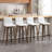 Swivel Upholstered Counter & Bar Stool With Solid Wood Frame and L-Shaped PU Leather Back-588686645-588686638