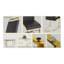 Ensemble de table de salle à manger de 51 pouces en verre pour 4 personnes, ensemble de table de salle à manger et chaises avec pieds plaqués pour la cuisine, plateau de table rectangulaire moderne en verre trempé et chaise de salle à manger en polyu-2145404341
