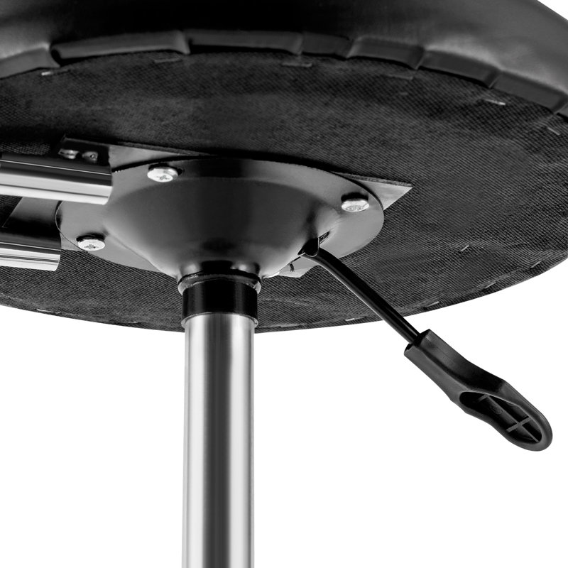 Cotreau Backed Adjustable Height Ergonomic Lab Stool with Footring and Wheels
