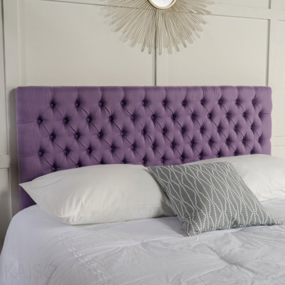 Tête de lit capitonnée capitonnée de conception moderne à boutons, tête de lit réglable en bois massif, tête de lit en bois massif avec pieds en métal durables dans la chambre à coucher