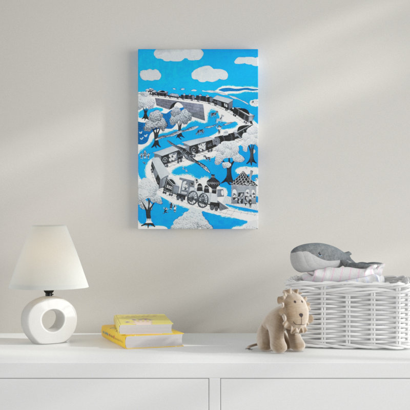 Circus Train - Wrapped Canvas Print, 61cm H x 41cm W
