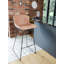 Upholstered Grey Bar Stool , 76.5cm, 4 Leg Metal Frame, Kitchen Counter Stool, Set of 2 -131983218