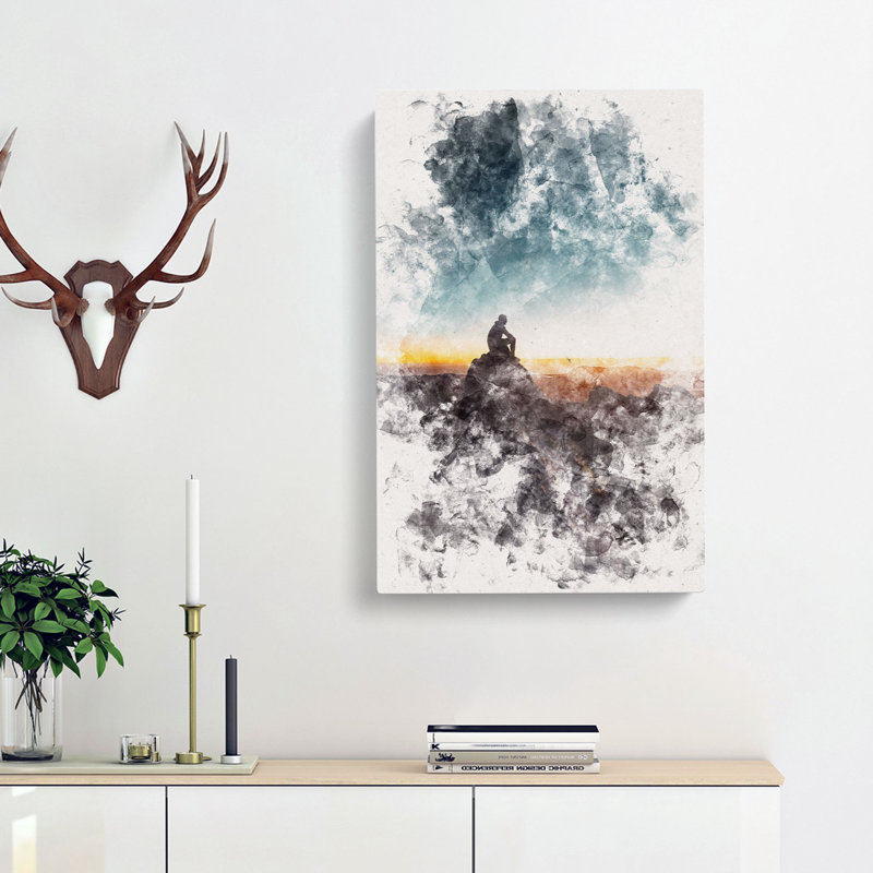 Watching The Mountains - Wrapped Canvas, 60cm H x 40cm W x 3cm D