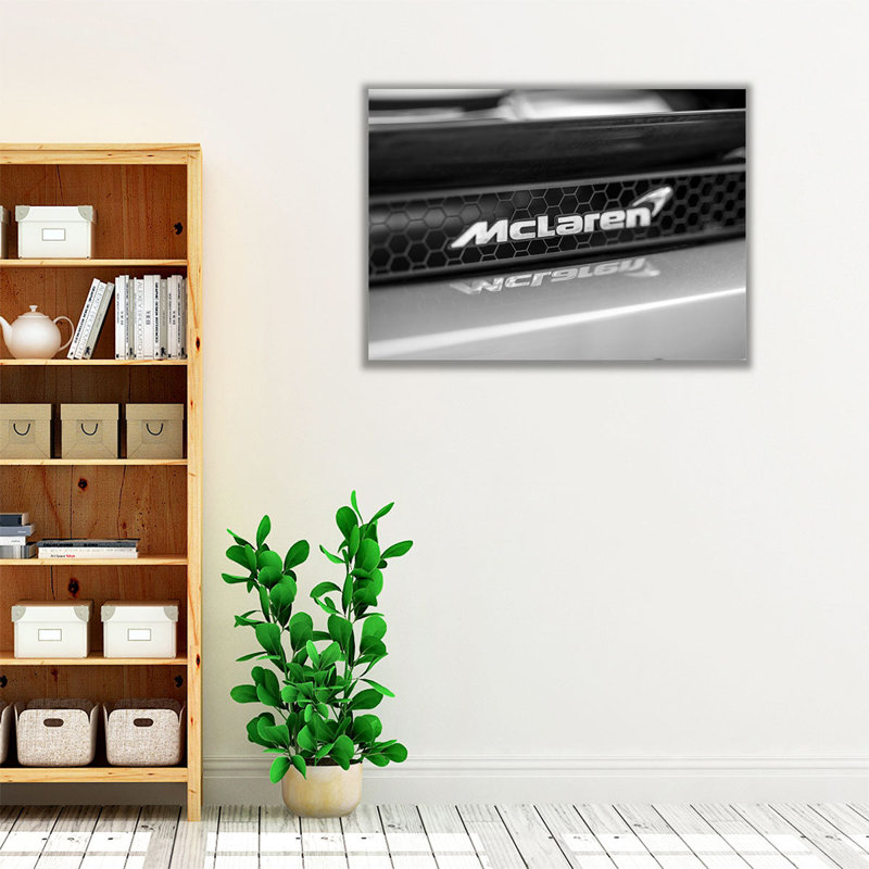 Mclaren Car Logo - reproduction d'art sur toile, H 12 po x l 16 po