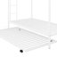 Lit simple superposé au dessus d'un lit gigogne en blanc - Pièce moderne additionnelle pour chambre fonctionnelle-75852813