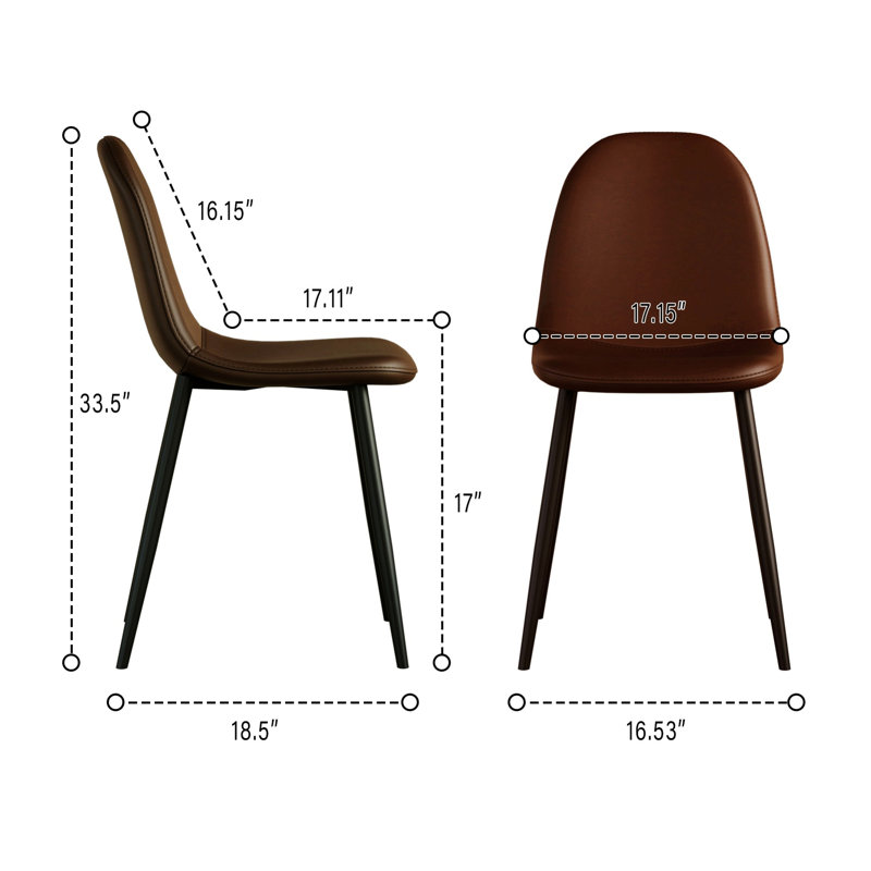 Ensemble de 4 chaises de salle à manger, chaises de style moderne et chaises de cuisine pour restaurants