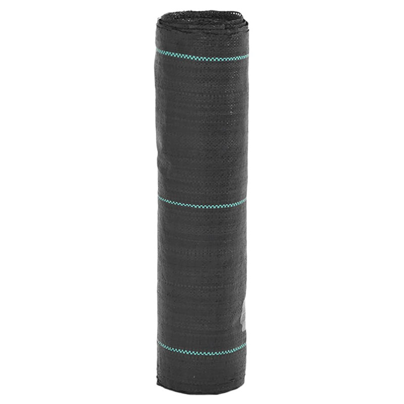 Vidaxl Weed Membrane Black 0.5X25 M PP, 15000cm W x 50cm D, Black