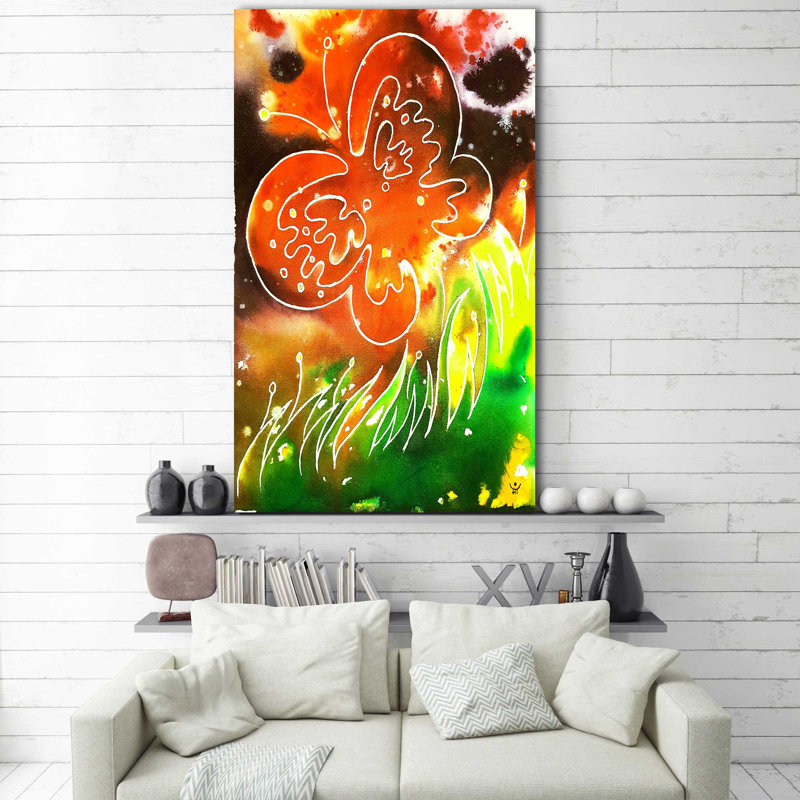 Reproduction d’art sur toile Butterfly, H 40 po x l 24 po x P 1,5 po