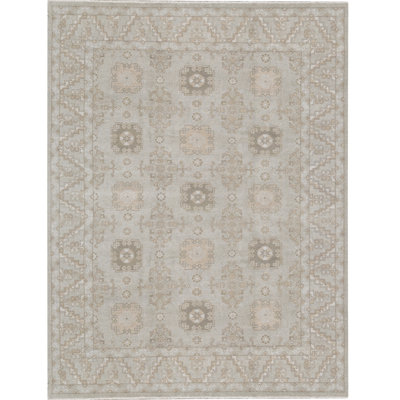Hand-Knotted High-Quality Green Area Rug