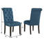 Chaises de salle à manger en bois massif mauve 2. . Mélange de revêtement. Structure solide. L 18 po x P 21 po x H 39,2 po de 2 chaises. Dossier rembourré. Design moderne. L 18 po x P 21 po H 39,2 po-1692876554