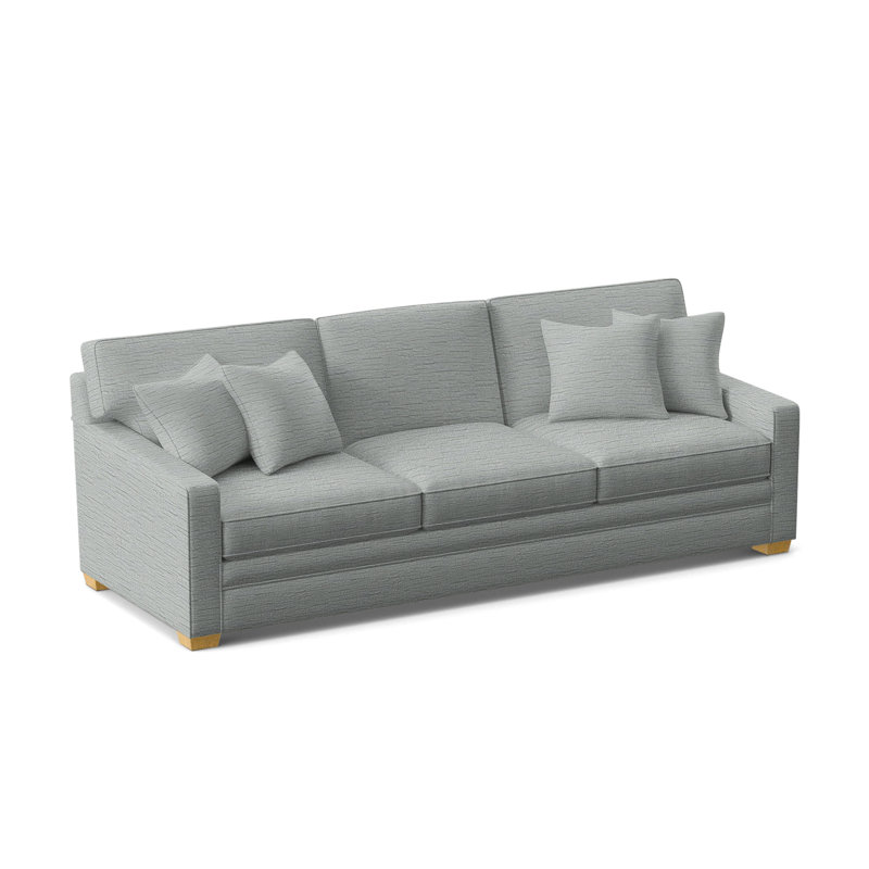 Gramercy Park Sofa, Beige Sugar Performance; 0863-93, Honey Finish
