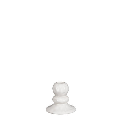 Bougeoir blanc cassé