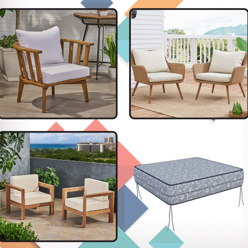 Red Barrel Studio® Square Cushion Patio Sofa Cover, 12.7cm H x 48.3cm W x 48.3cm D