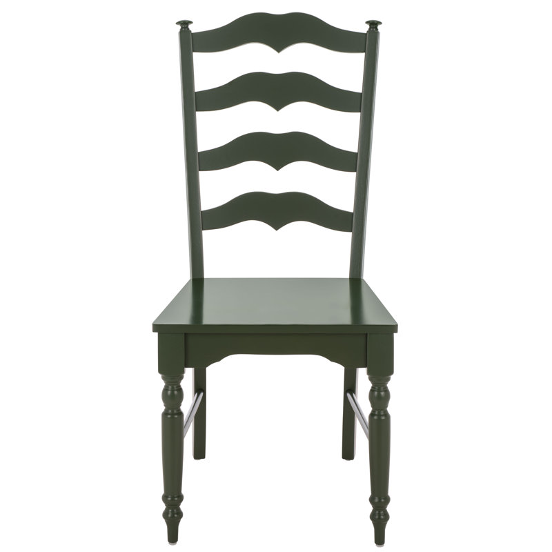Tavin Ladder Back Side Chair, Dark Green