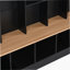 Arbre d'entrée large avec banc de rangement, armoire à chaussures minimaliste avec rangement cubique et tablettes, portemanteau multifonctionnel avec 8 crochets pour les entrées, vestibule, noir (ANCIEN SKU: N721S000021B)-1400499286