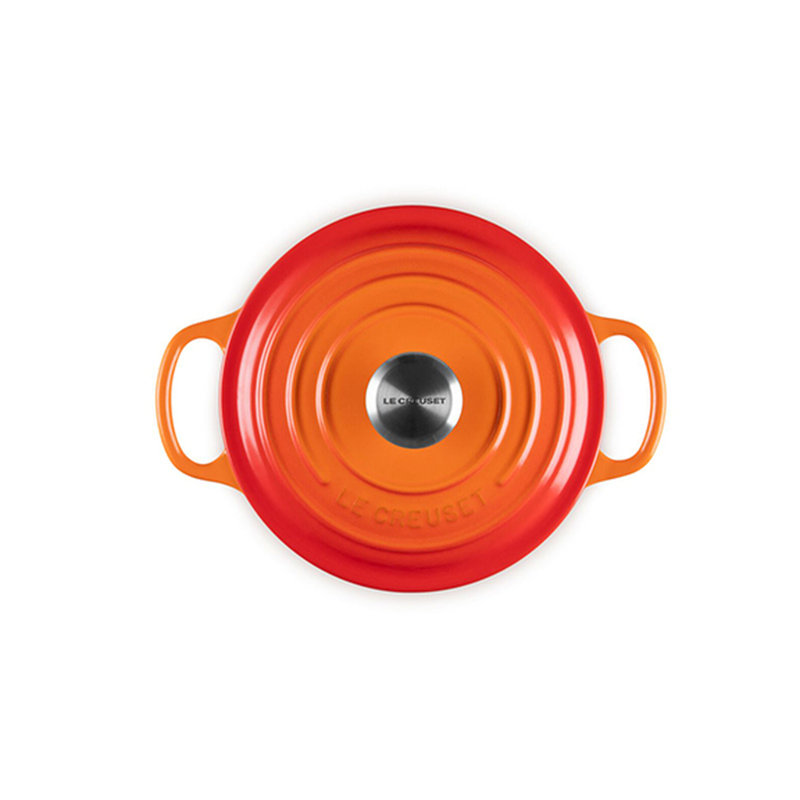 Le Creuset Signature Enameled Cast Iron Round Dutch Oven with Lid, 2 quarts, Flame