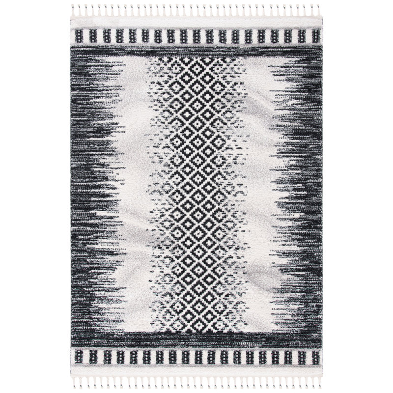 Weingarten Moroccan Tassel Shag Performance Geometric Rug, Rectangle 9' x 12'
