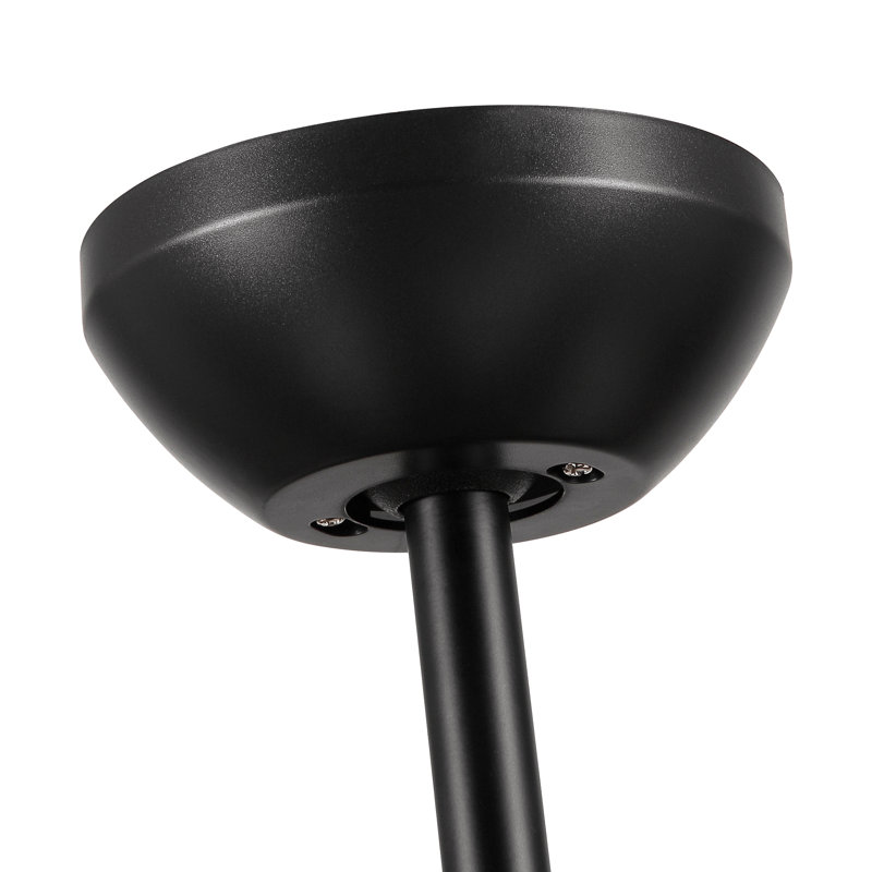 Ventilateur de plafond 48 po avec télécommande moderne 48 po, Noir mat, Noir mat