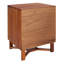 Table de chevet contemporaine l 18 po avec armoire en rotin et base croisée Boatwright-284071418