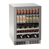Marvel 24"W. Essential 4.8 Cu.Ft. Dual Zone Beverage Center - Stainless Steel Frame with Glass