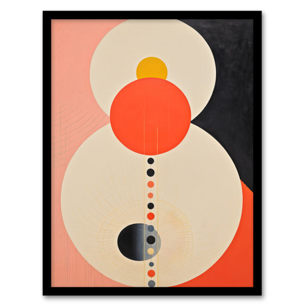 Wee Blue Coo Tangerine Abstract Dream Orbs Orange Pink Oil - Single ...