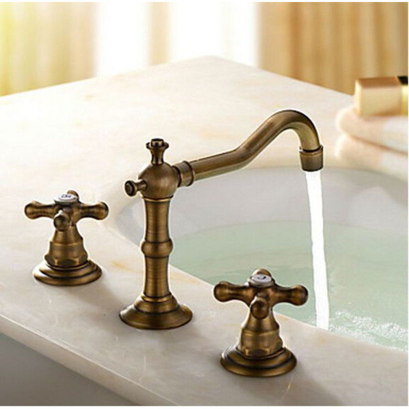 Robinet pour lavabo vasque en laiton antique Juno Vintage