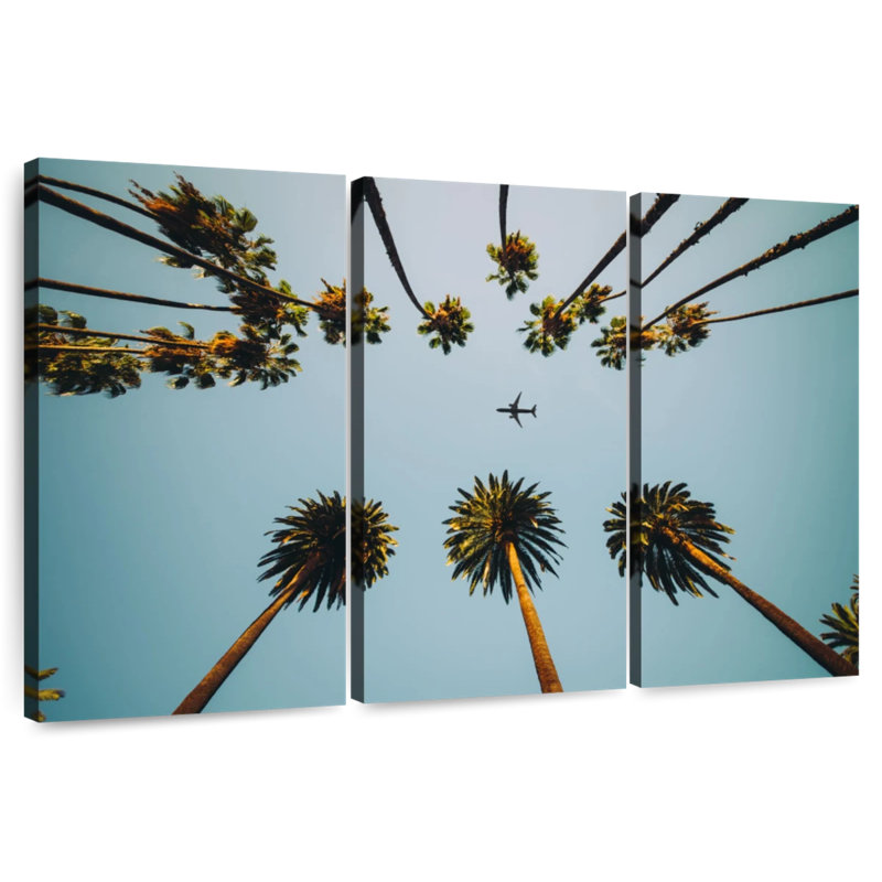 Avion Harnek sous les palmiers, H 20 po x l 33 po