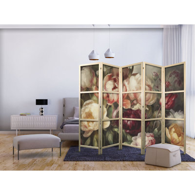 171cm H Solid Wood Folding Room Divider