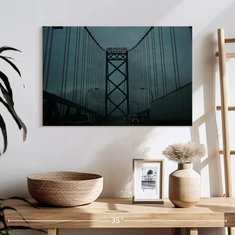 Lilie Detroit Ambassador Bridge, 16" H x 24" W