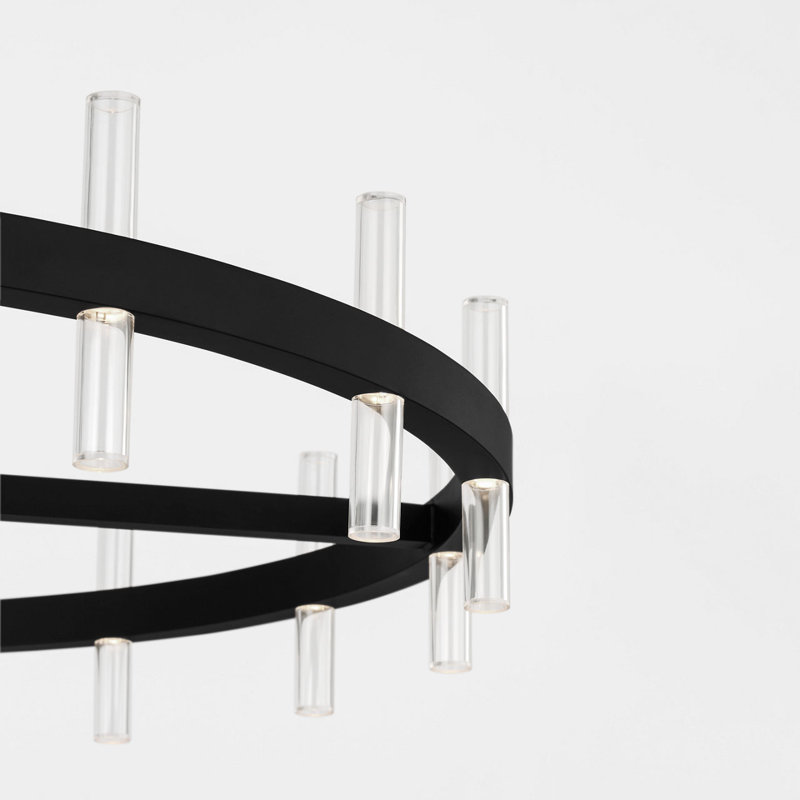 Lustre Meeks, H 6,2 po x l 36 po x P 36 po, Nuit noire, 32
