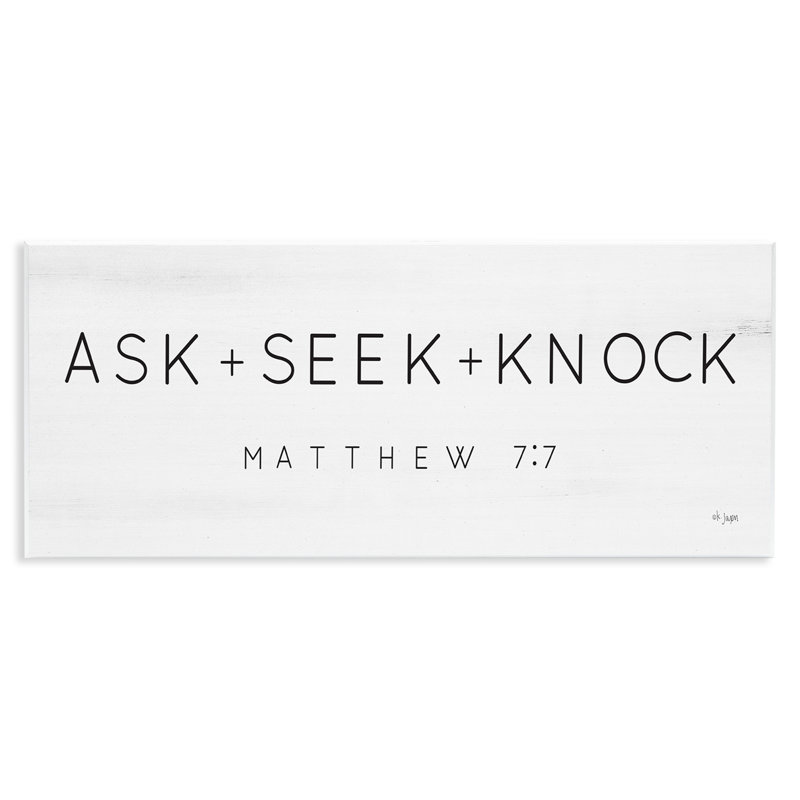 «Ask Seek Knock Minimal»