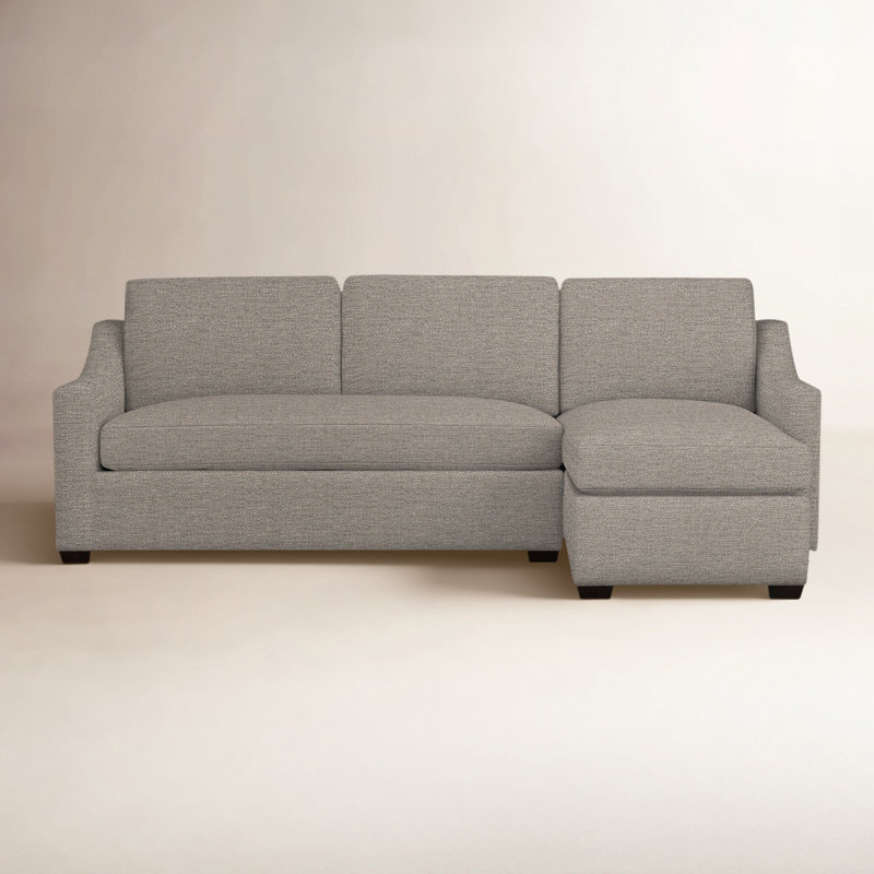 Cranbrook Upholstered Chaise L-Sectional, Right Hand Facing, Classic Bleach White Twill