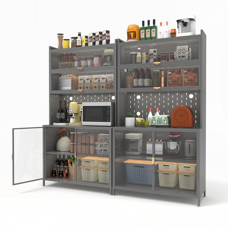 Garde-manger de 73 po de hauteur, Gris