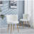 Defreitas Dining Chair with Iron Legs and Cushions-1591200762