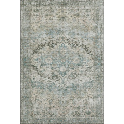 Premium Machine Washable Lubbers AMF1755 Border Rug