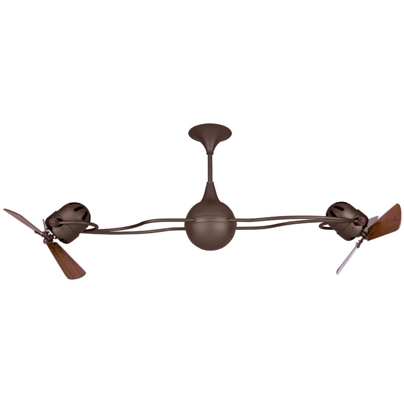 62" Italo Ventania 3 Blade Ceiling Fan, Bronzette