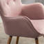 Fauteuil contemporain contemporain capitonné en velours soyeux capitonné-535424814