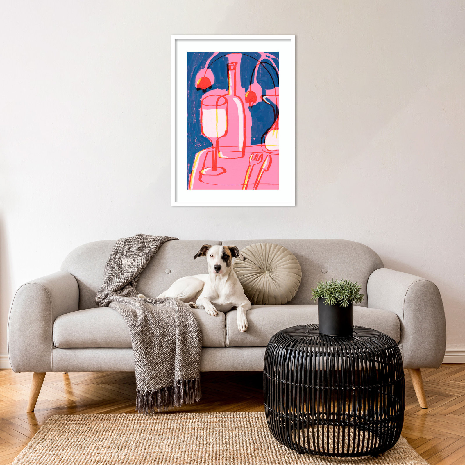 Galya "Neon Still Life No. 4" Print, White, 33" H x 24" W