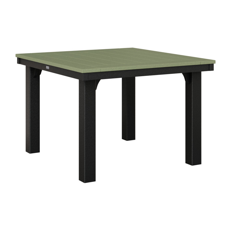 Homestead Outdoor Square Dining Table, Smoke Gray, Black