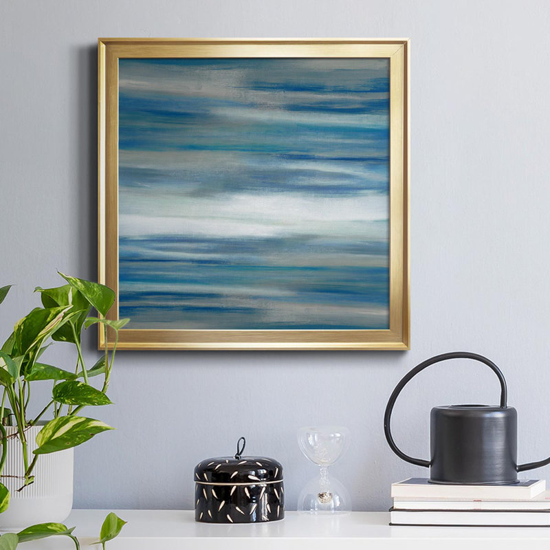 Sanibel Waters - Peinture sur toile encadrée, H 30,5 po x l 30,5 po x P 1,5 po, Or