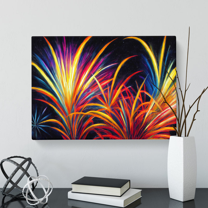 Flourishing Fireworks - Wrapped Canvas, 40cm H x 60cm W x 3cm D