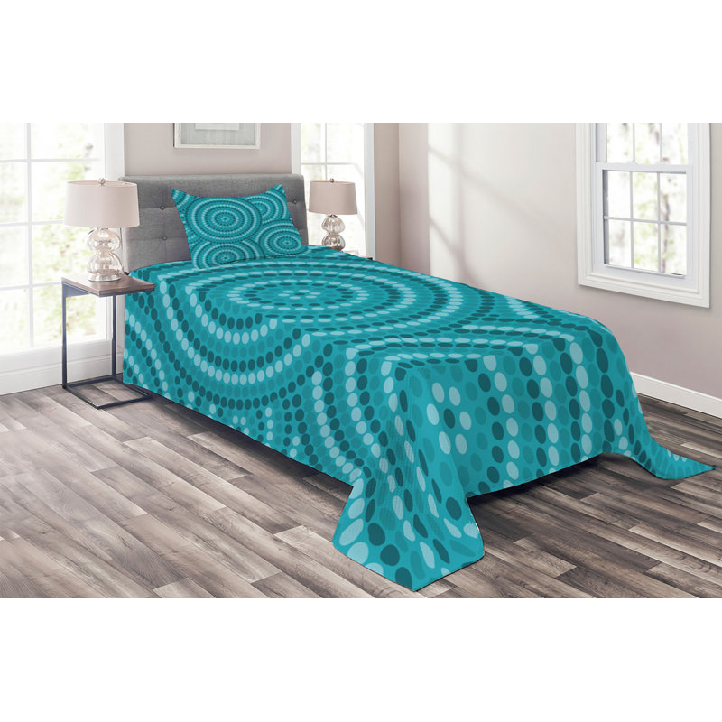 Modern & Contemporary Coverlet, Twin Bedspread + 1 Sham