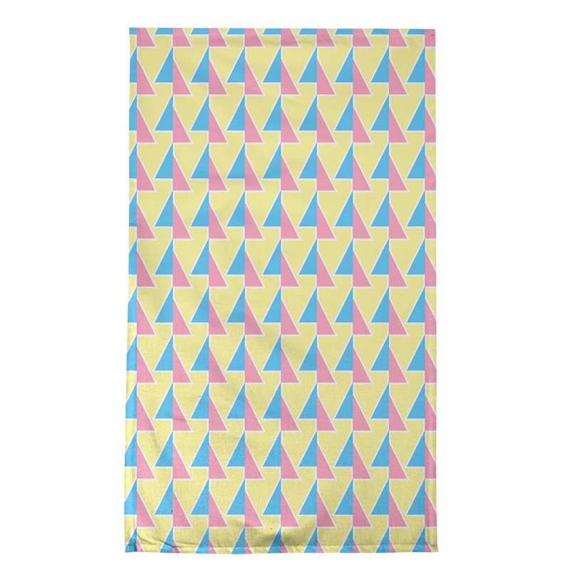 Torchon à flèches, Rose/bleu/jaune, Polyester sergé