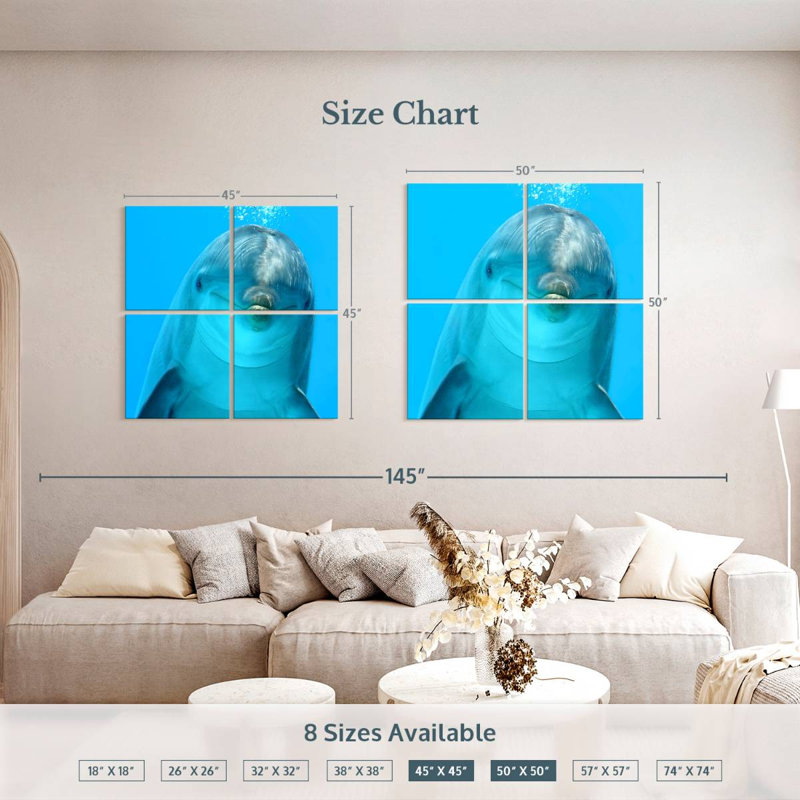 Brampt Dolphin Encounter, 50" H x 50" W