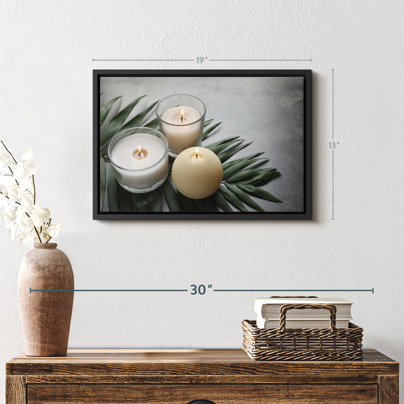 «Spa Candles», reproduction sur toile, H 13 po x l 19 po
