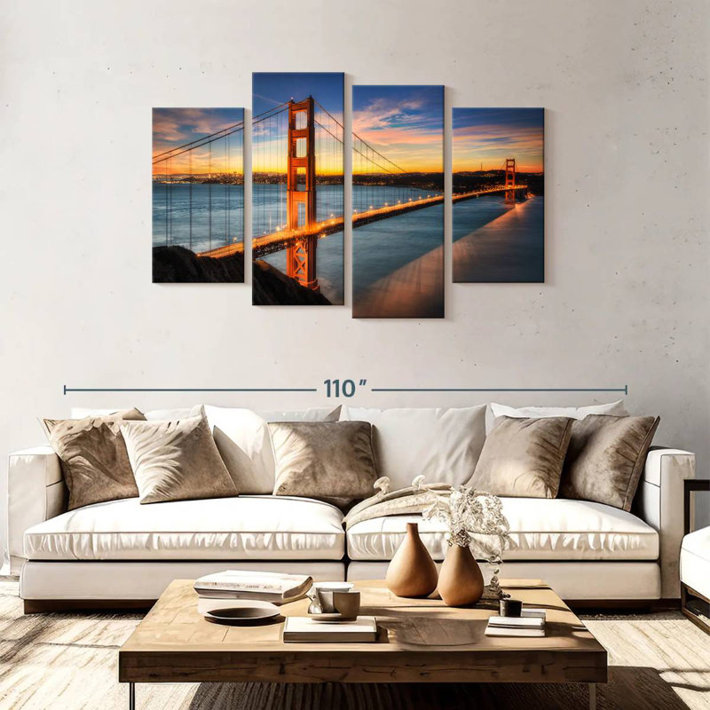 Lilie Lights On Golden Gate, 48" H x 75" W