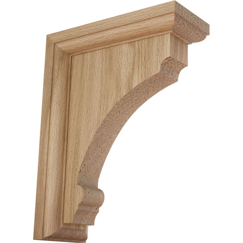 Support en bois Thompson, Chêne rouge, H 8 po x l 2,5 po x P 6 po