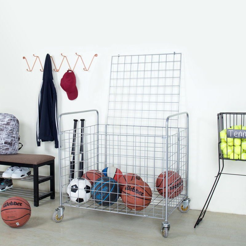 Chariot de rangement de ballons de sport verrouillable Home Gym